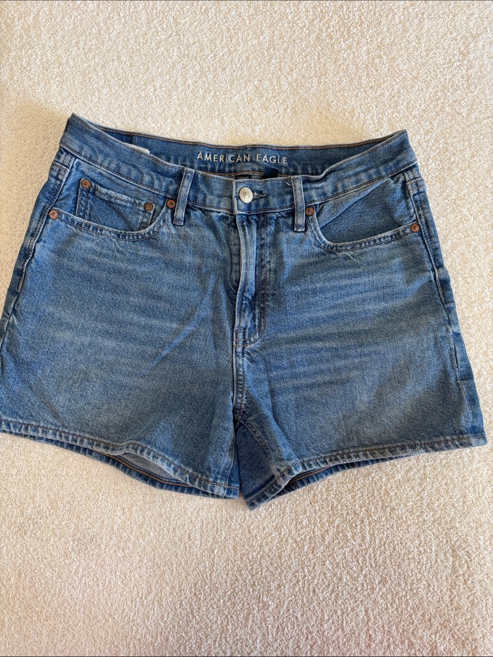 American Eagle Outfitters Vintage Blue Denim High-Rise Shorts